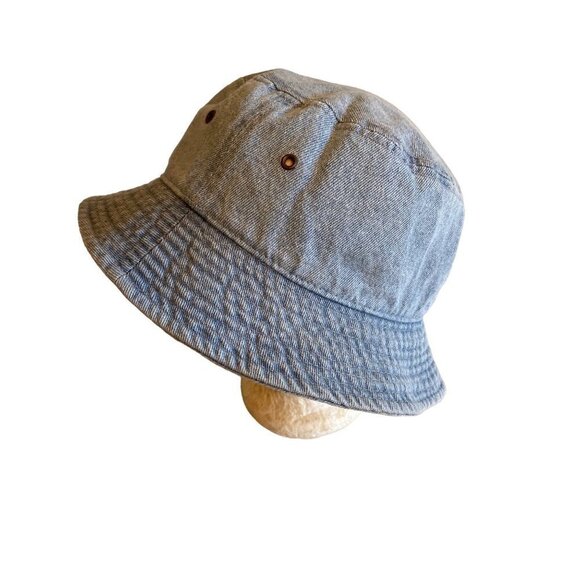NWT Newhattan Blue Denim Chambray Bucket Hat Cap Small - Picture 2 of 7
